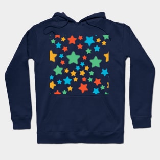 colorful stars seamless pattern perfect for background or wallpaper Hoodie